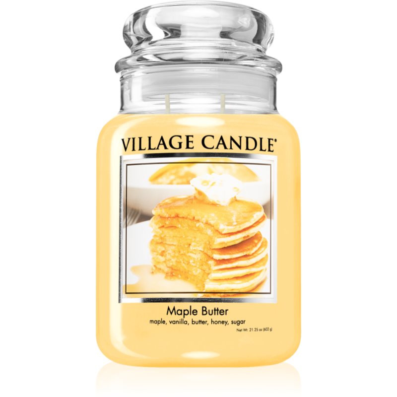 Village Candle Maple Butter lumânare parfumată (Glass Lid) 602 g