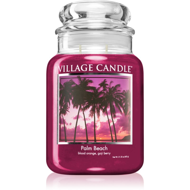 Village Candle Palm Beach lumânare parfumată (Glass Lid) 602 g