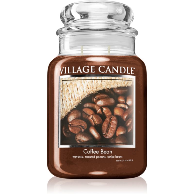 Village Candle Coffee Bean lumânare parfumată (Glass Lid) 602 g