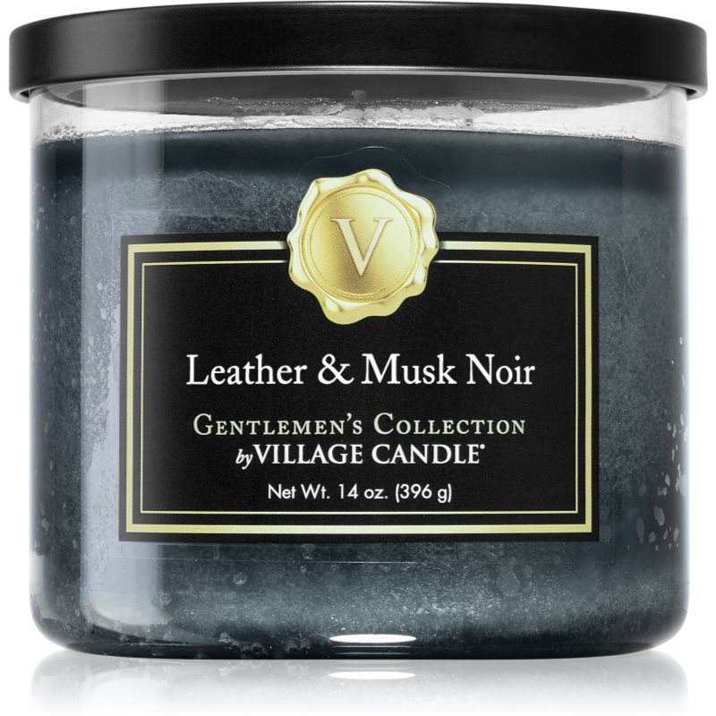 Village Candle Gentlemen\'s Collection Leather & Musk Noir lumânare parfumată 396 g