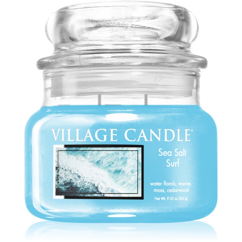 Village Candle Sea Salt Surf lumânare parfumată (Glass Lid) 262 g