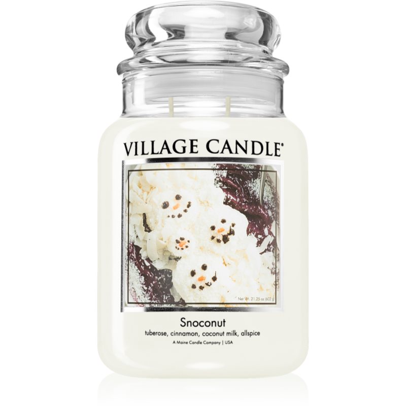 Village Candle Snoconut lumânare parfumată (Glass Lid) 602 g