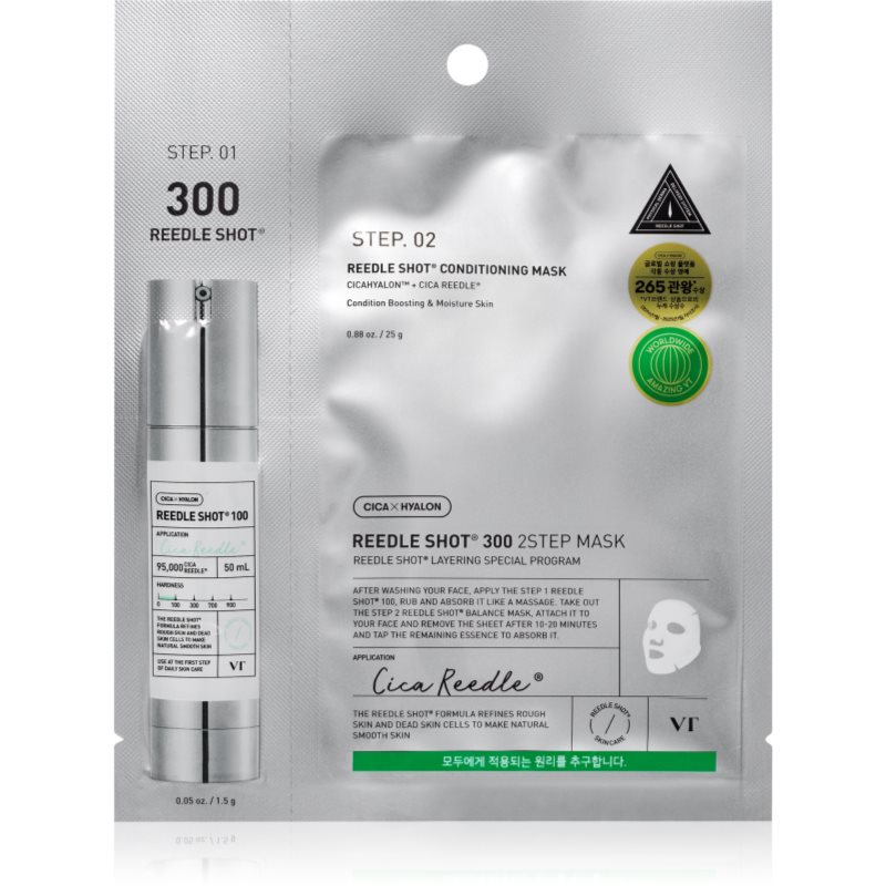 VT Cosmetic Reedle Shot 300 2-Step Mask masca intensă de întinerire pentru tratarea tenului în două faze 26.5 g