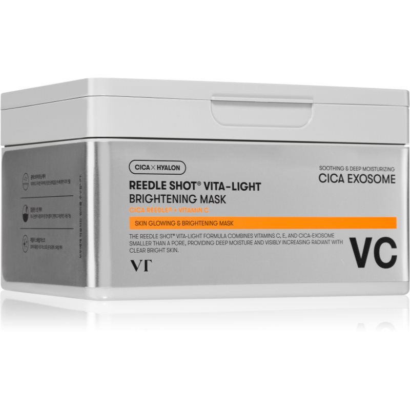 VT Cosmetic Reedle Shot Vita-Light Brightening Mask mască textilă iluminatoare cu vitamina C pachet mare 30 buc