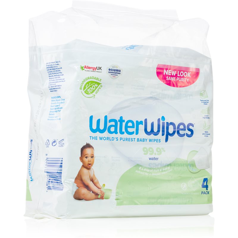 Water Wipes Baby Wipes Soapberry 4 Pack servetele delicate pentru copii 4x60 buc