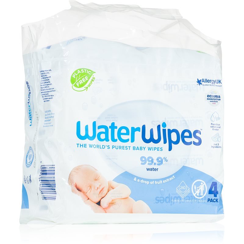 Water Wipes Baby Wipes 4 Pack servetele delicate pentru copii 4x60 buc