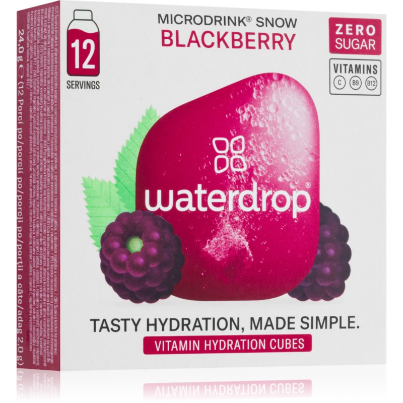 Waterdrop Microdrink băutură cu vitamine aroma Snow – Blackberry 12 buc