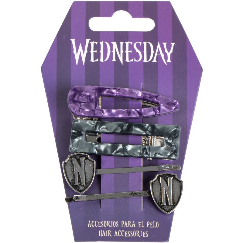Wednesday Hair Accessories agrafe de par pentru copii 4 buc Wednesday Hair Accessories agrafe de par pentru copii 4 buc