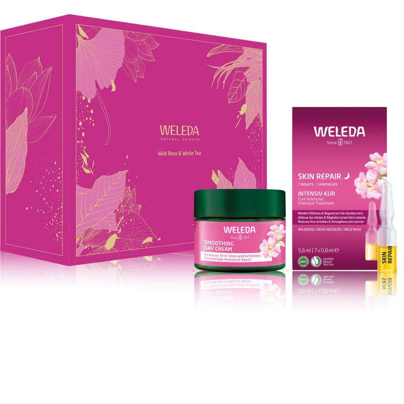 Weleda Wild Rose & White Tea set cadou pentru strălucirea și netezirea pielii Weleda Wild Rose & White Tea set cadou pentru strălucirea și netezirea pielii