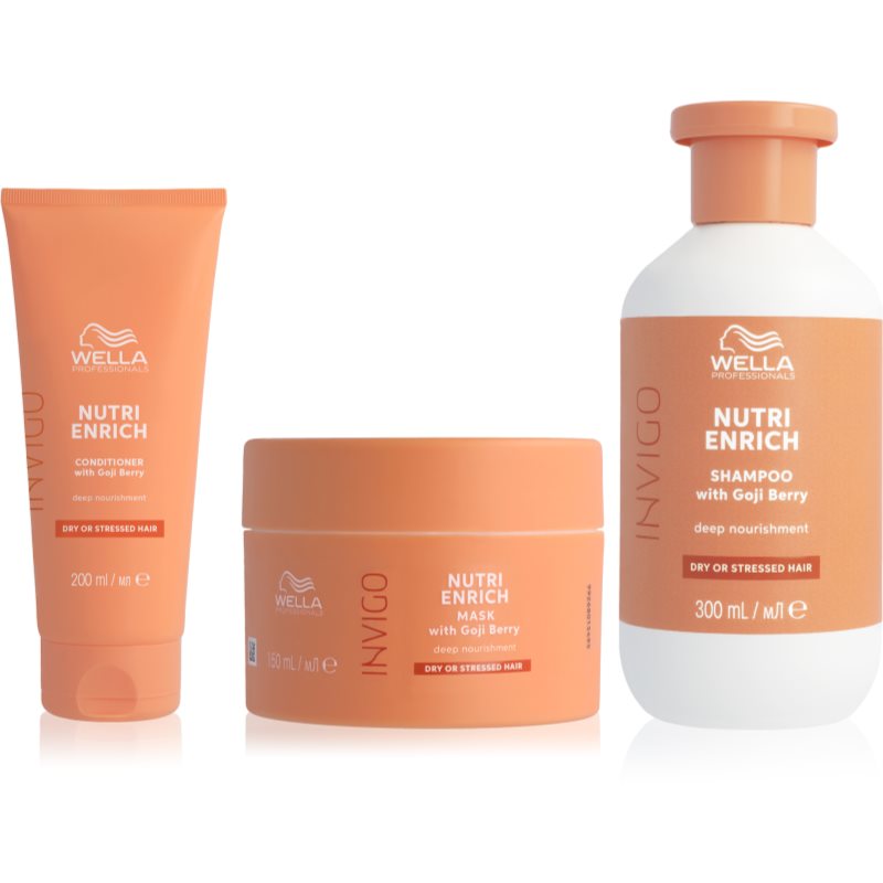 Wella Professionals Invigo Nutri-Enrich set pentru păr uscat și deteriorat 3 buc