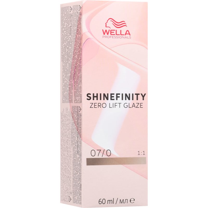 Wella Professionals Shinefinity Zero Lift Glaze vopsea de păr demipermanentă culoare 07/0 60 ml