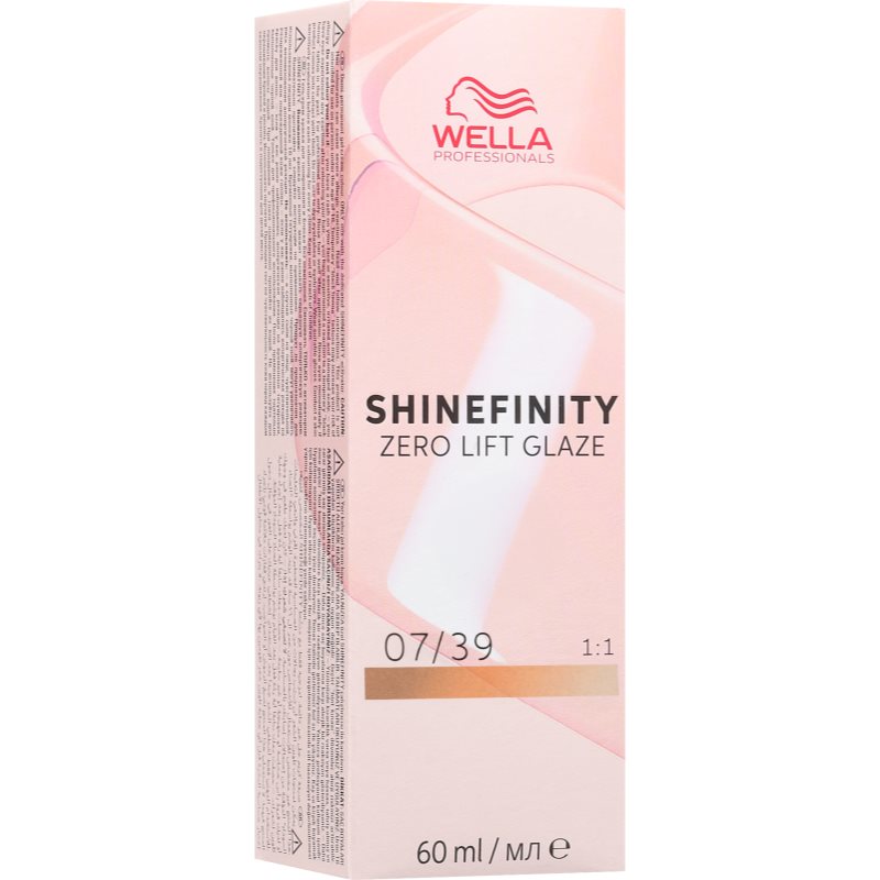 Wella Professionals Shinefinity Zero Lift Glaze vopsea de păr demipermanentă culoare 7/39 60 ml