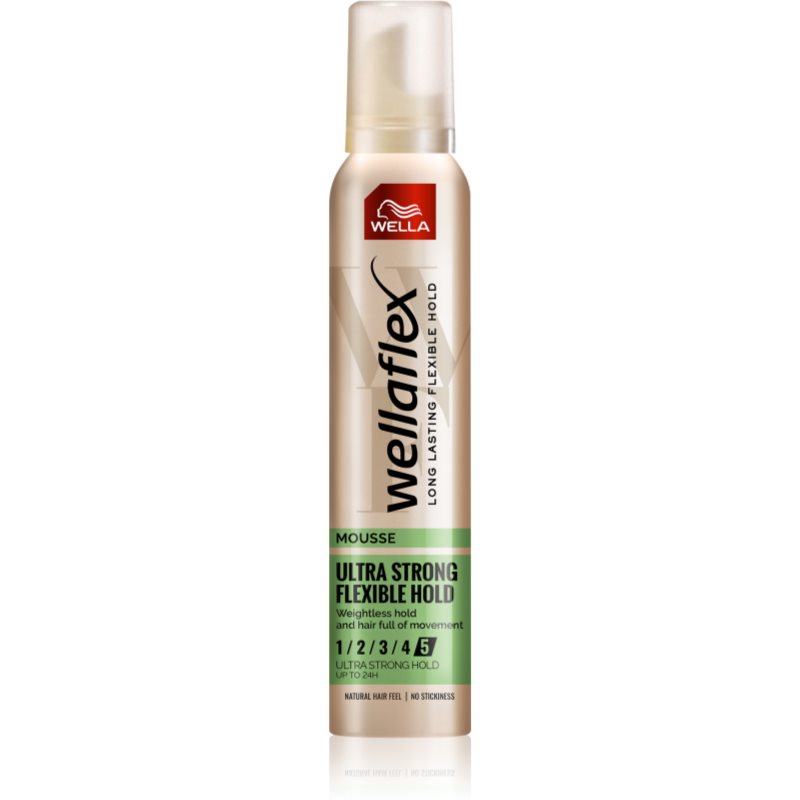 Wella Wellaflex Silk Finish & Hold spuma fixare ultra-puternica 200 ml