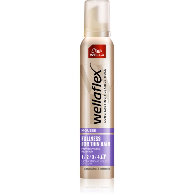 Wella Wellaflex Fullness For Thin Hair spuma cu fixare foarte puternica pentru păr fin 200 ml