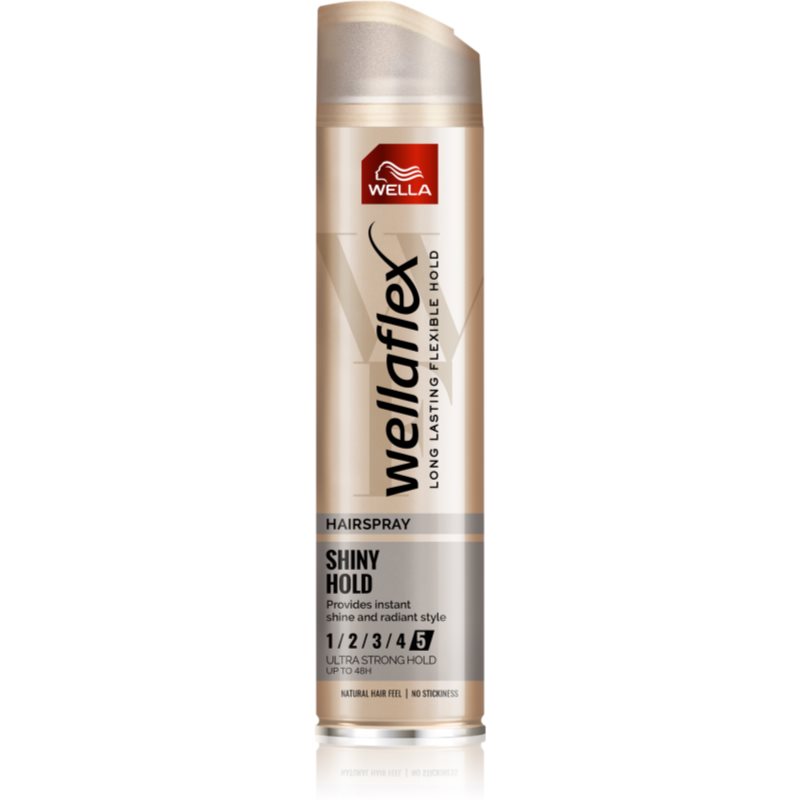 Wella Wellaflex Shine & Hold fixativ pentru păr cu fixare foarte puternică pentru stralucire 250 ml