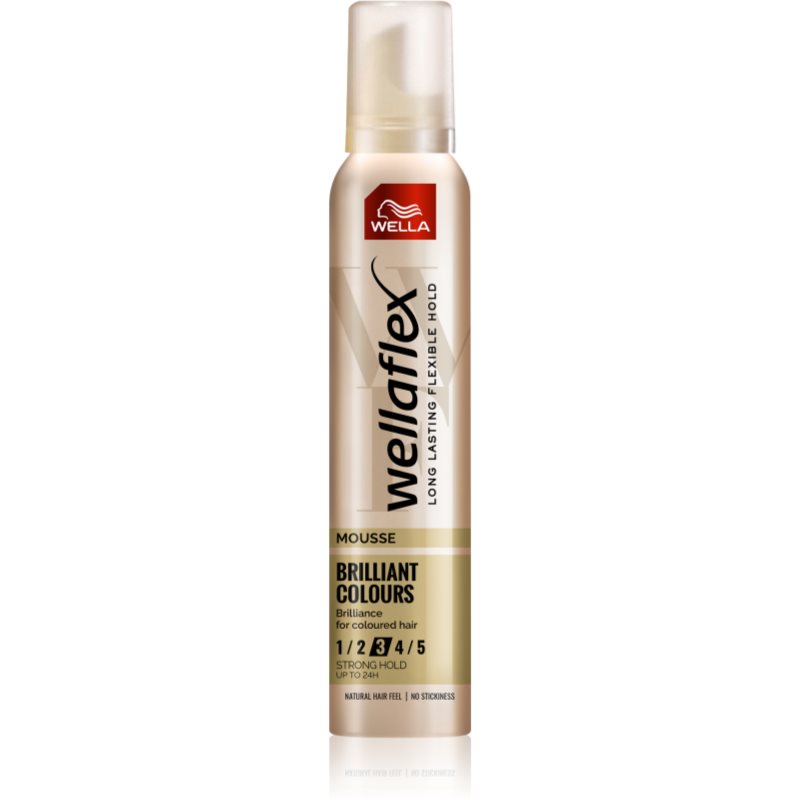 Wella Wellaflex Brilliant Color spuma fixare medie 200 ml