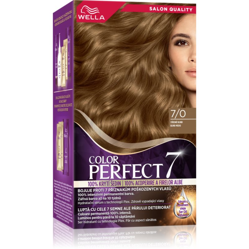 Wella Color Perfect culoare par culoare 7/0 Medium Blonde 1 buc