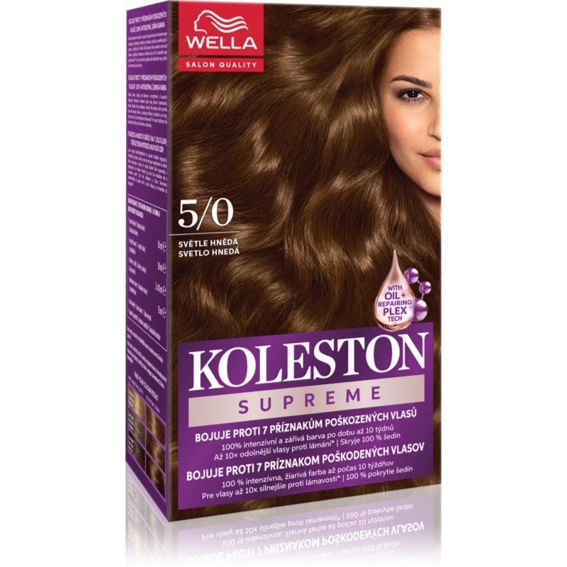 Wella Koleston Supreme culoare par culoare 5/0 Light Brown 100 ml