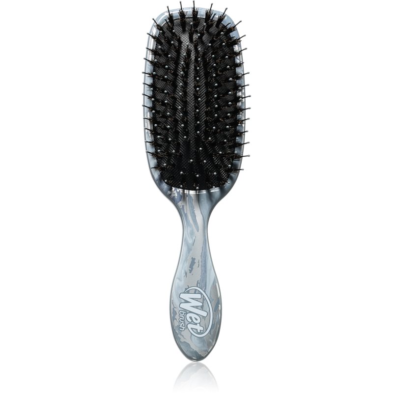 Wet Brush Shine Enhancer perie de par cu peri de mistret Metalic marble - silver 1 buc