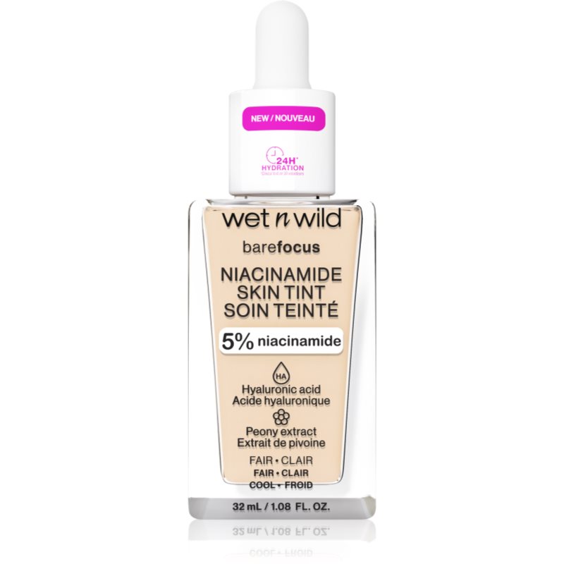 Wet n Wild Bare Focus Niacinamide Skin Tint machiaj ușor de hidratare culoare Fair 32 ml