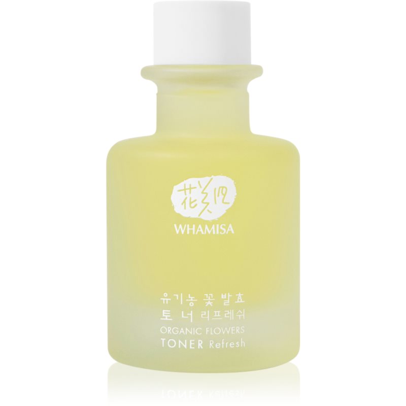 WHAMISA Organic Flowers Toner Refresh demachiant calmant tonic pentru ten gras și mixt
