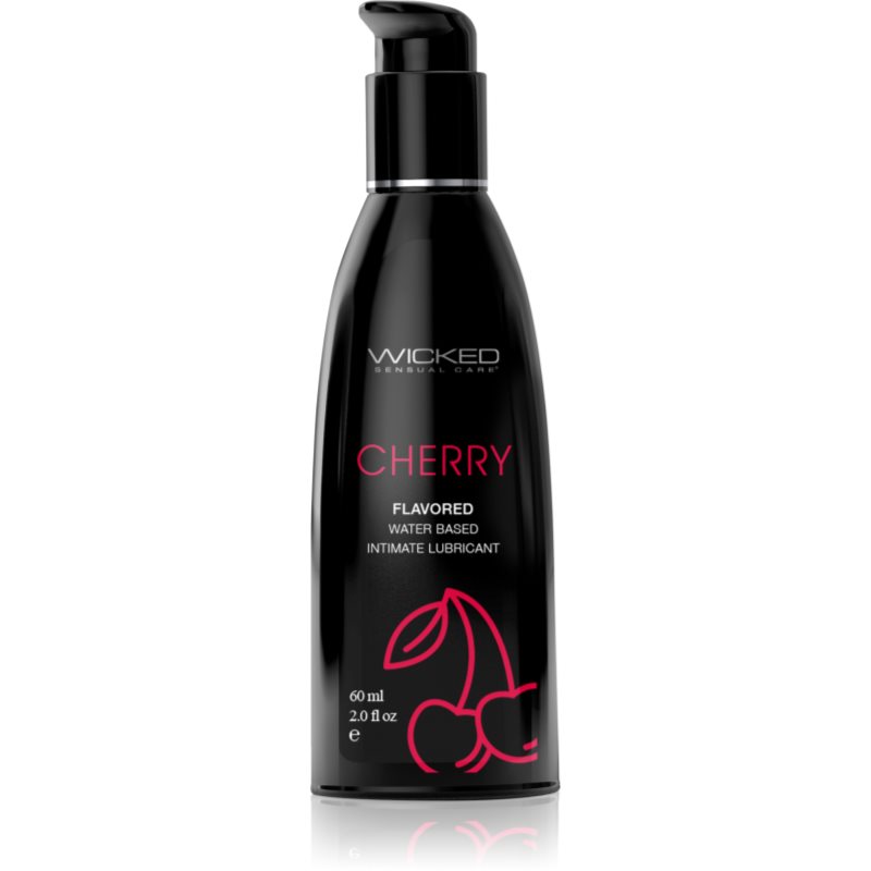 Wicked Aqua Flavored gel lubrifiant cu aromă Cherry 60 ml