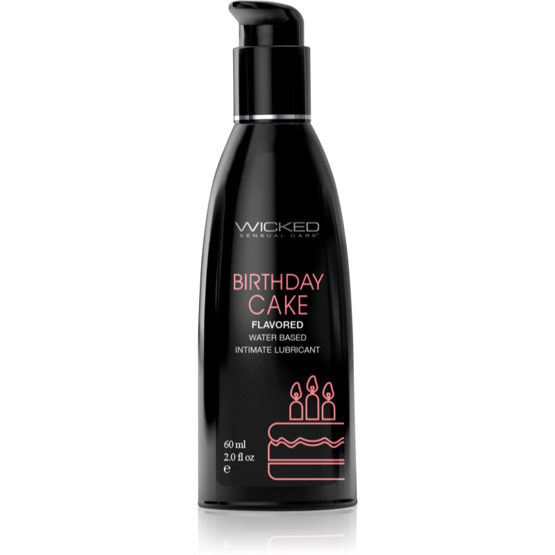 Wicked Aqua Flavored gel lubrifiant cu aromă Birthday Cake 60 ml