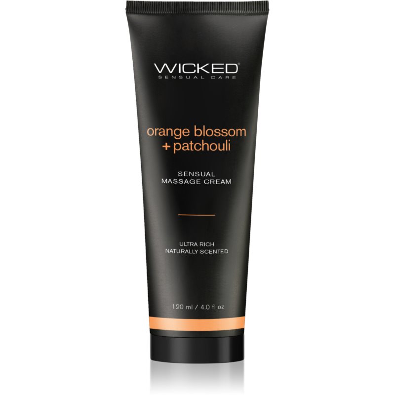 Wicked Sensual massage cream crema pentru masaj Orange Blossom + Patchouli 120 ml