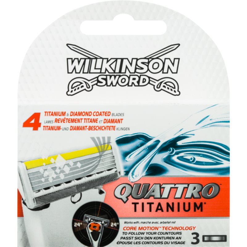 Wilkinson Sword Quattro Titanium rezerva Lama 3 buc