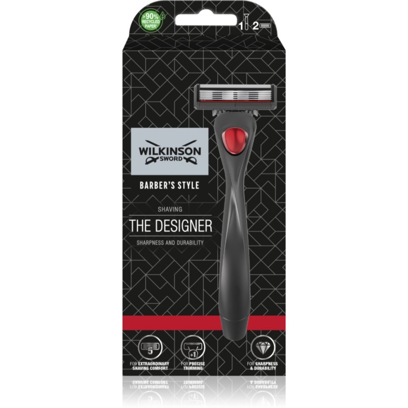 Wilkinson Sword Barbers Style The Architect aparat de ras + 2 capete de schimb