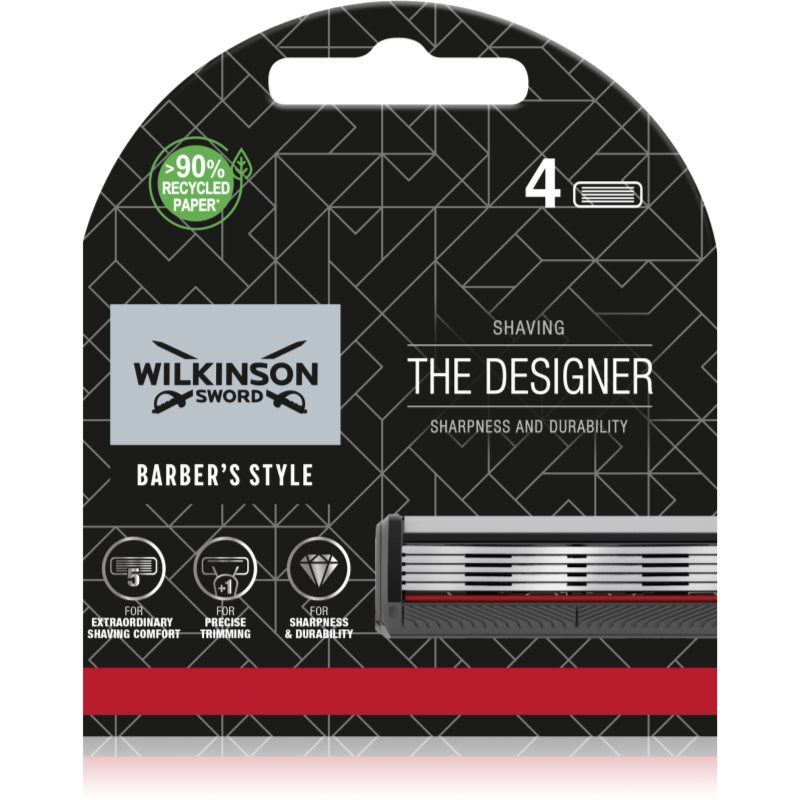 Wilkinson Sword Barbers Style The Architect aparat de ras + 2 capete de schimb