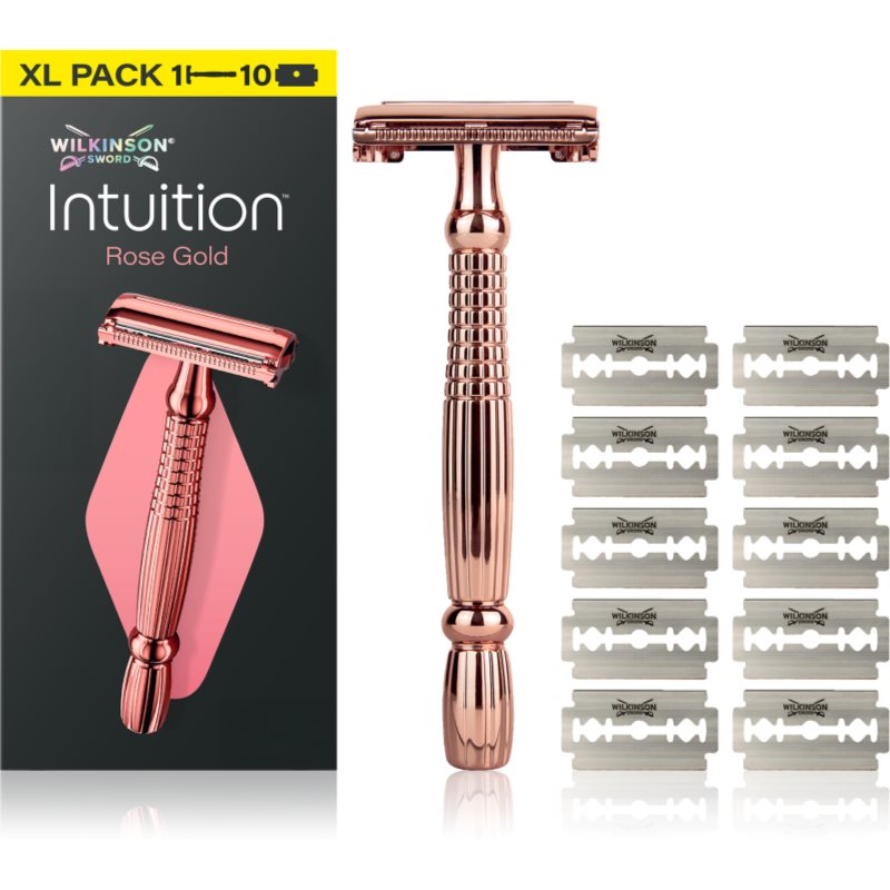 Wilkinson Sword Intuition Rose Gold Razor Aparat de ras + rezervă lame