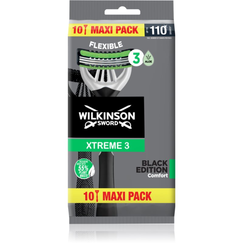 Wilkinson Sword Xtreme 3 Black Edition aparat de ras de unică folosință 10 buc