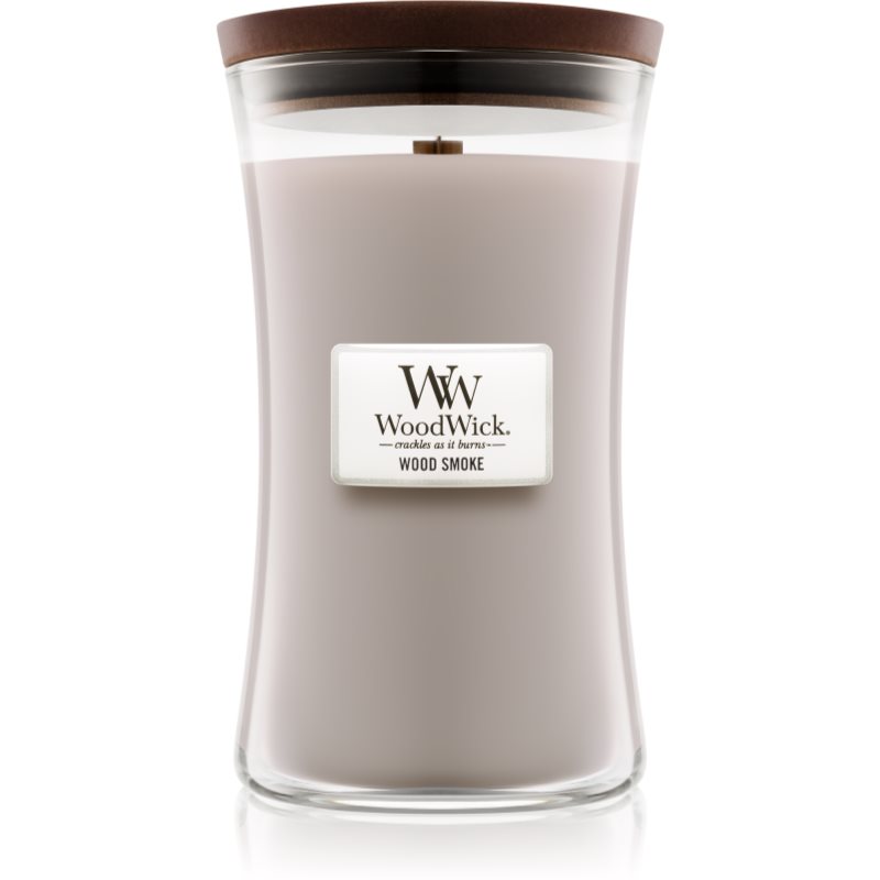 Woodwick Wood Smoke lumânare parfumată cu fitil din lemn 609.5 g