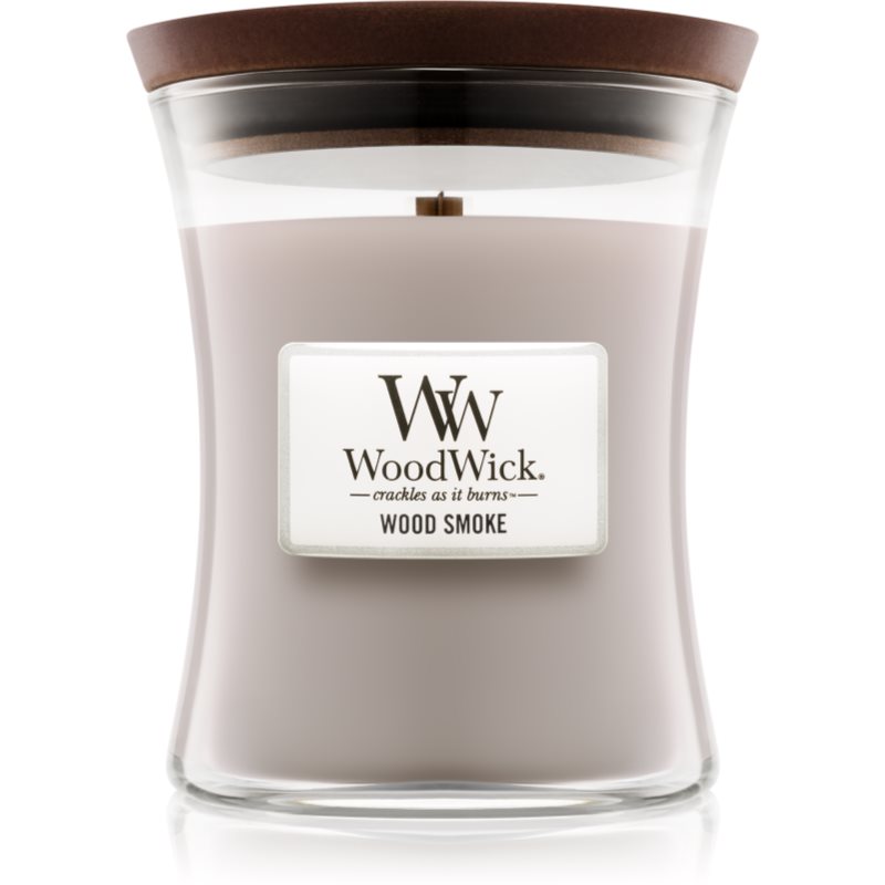 Woodwick Wood Smoke lumânare parfumată cu fitil din lemn 275 g