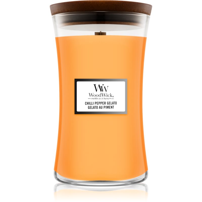 Woodwick Chilli Pepper Gelato lumânare parfumată cu fitil din lemn 609,5 g