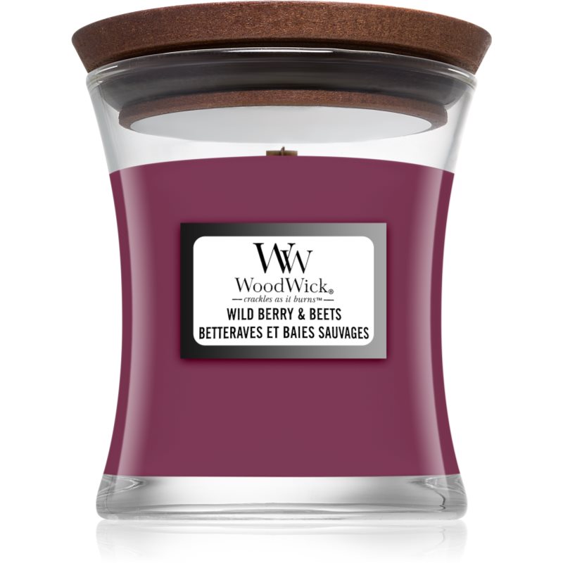 Woodwick Wild Berry & Beets lumânare parfumată cu fitil din lemn 85 g