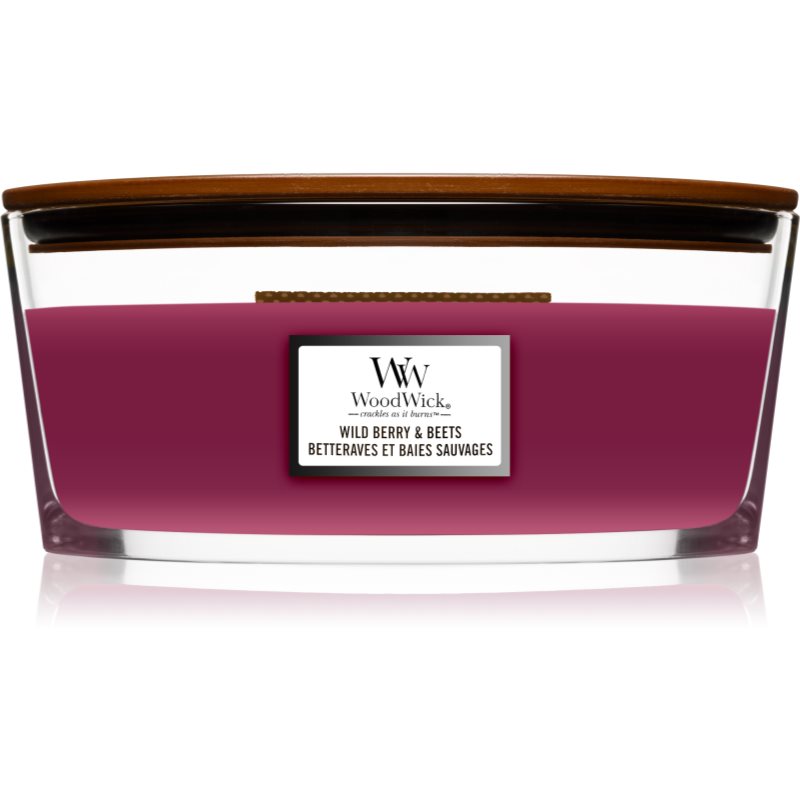 Woodwick Wild Berry & Beets lumânare parfumată cu fitil din lemn (hearthwick) 453,6 g