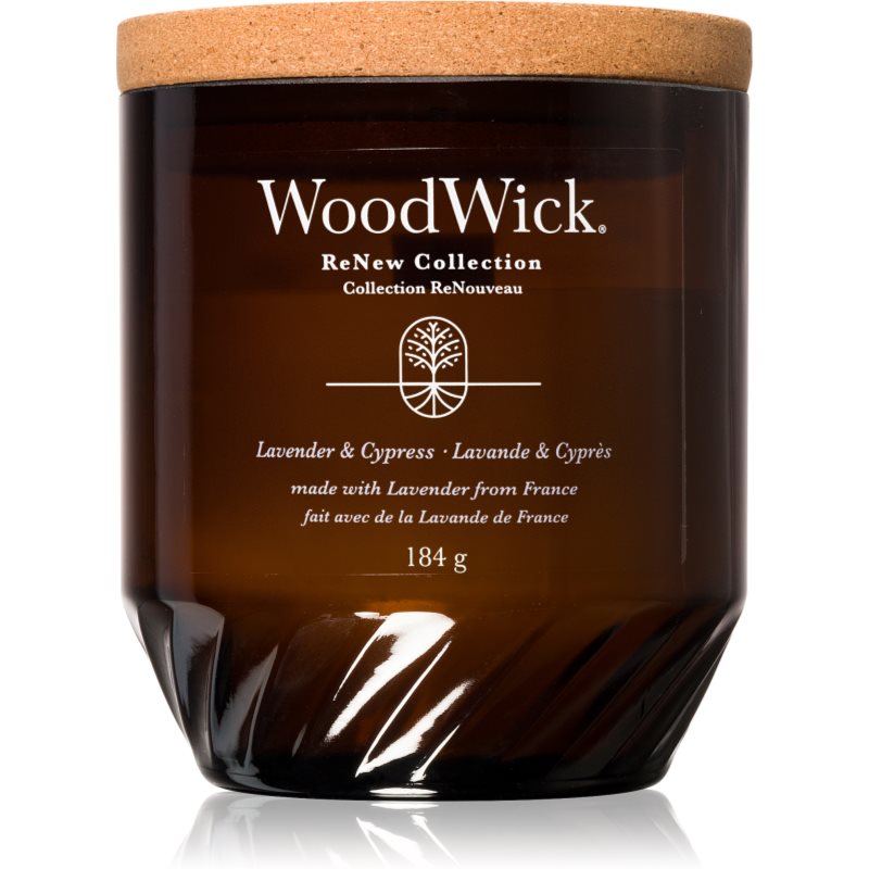 Woodwick Lavender & Cypress lumânare parfumată 184 g