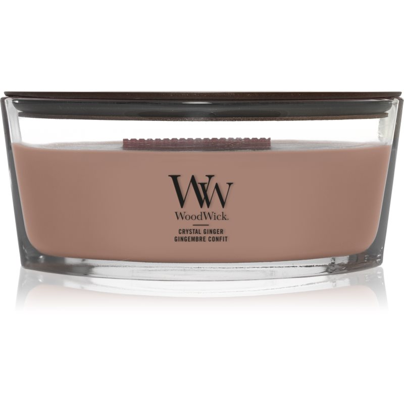 Woodwick Crystal Ginger lumânare parfumată cu fitil din lemn 453.6 g