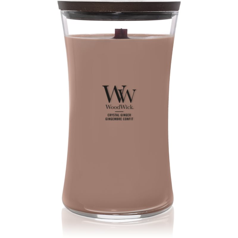 Woodwick Crystal Ginger lumânare parfumată cu fitil din lemn 610 g