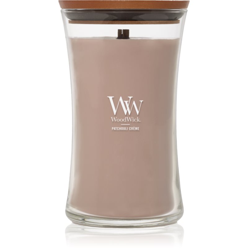 Woodwick Patchouli Créme lumânare parfumată cu fitil din lemn 609.5 g