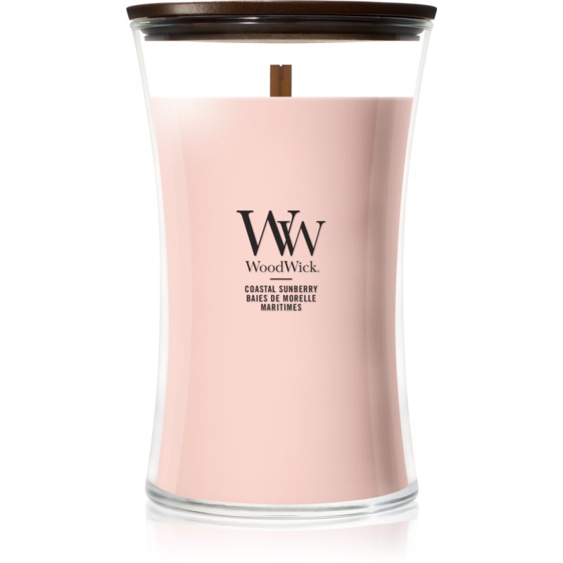 Woodwick Coastal Sunberry lumânare parfumată cu fitil din lemn 610 g