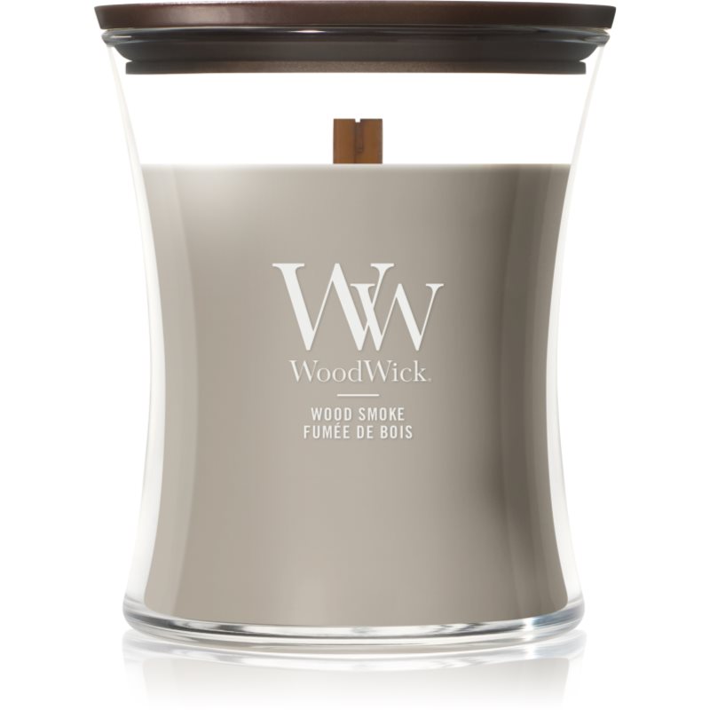 Woodwick Wood Smoke lumânare parfumată cu fitil din lemn 275 g