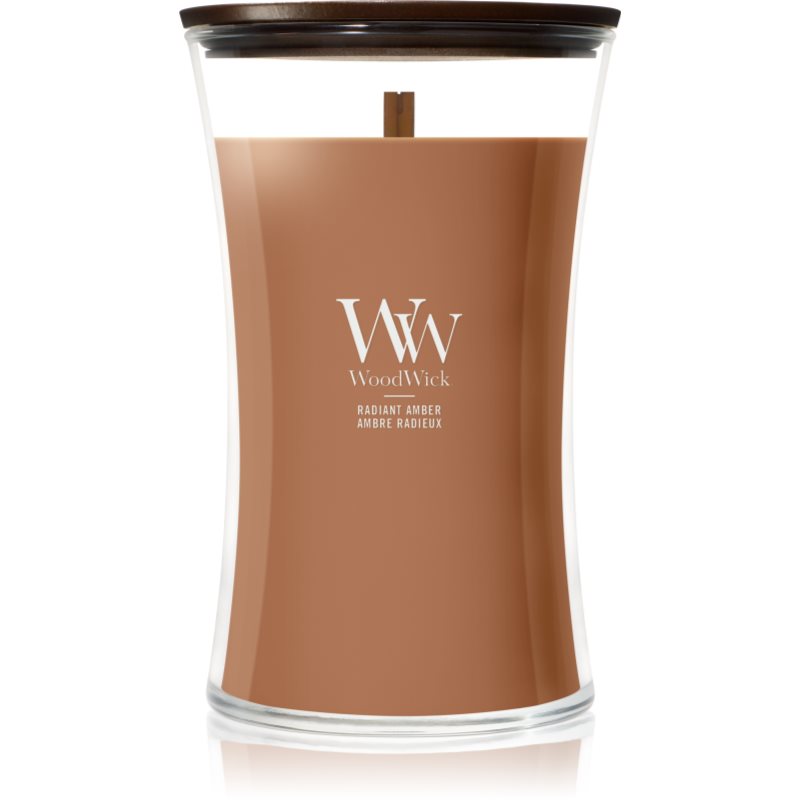 Woodwick Radiant Amber lumânare parfumată cu fitil din lemn 610 g