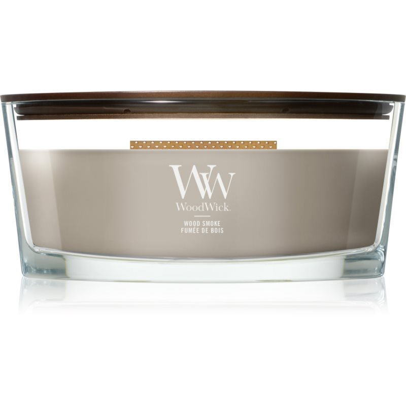 Woodwick Wood Smoke lumânare parfumată cu fitil din lemn 453.6 g