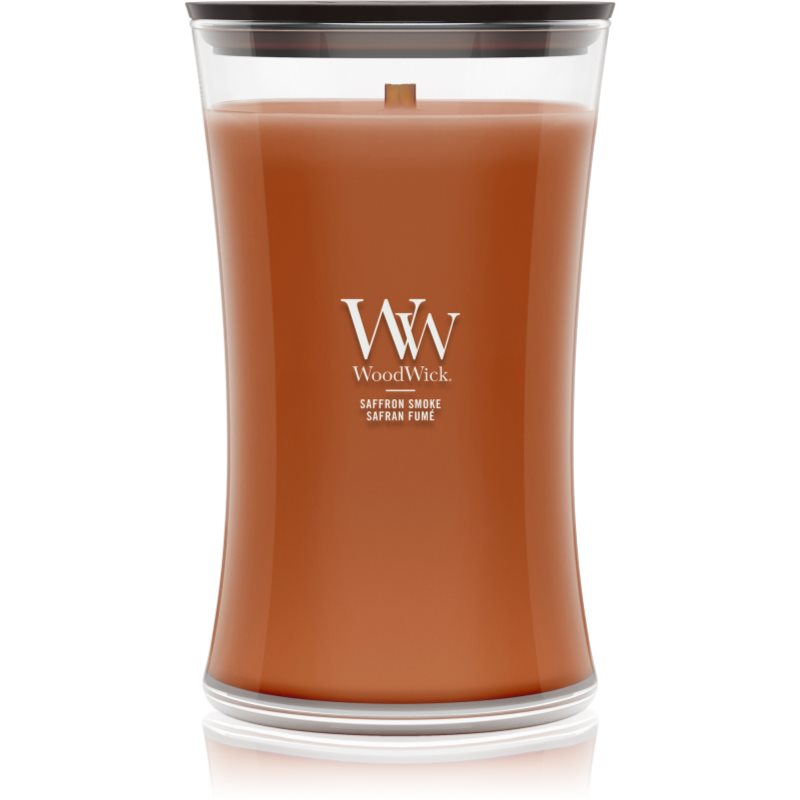 Woodwick Saffron Smoke lumânare parfumată cu fitil din lemn 610 g