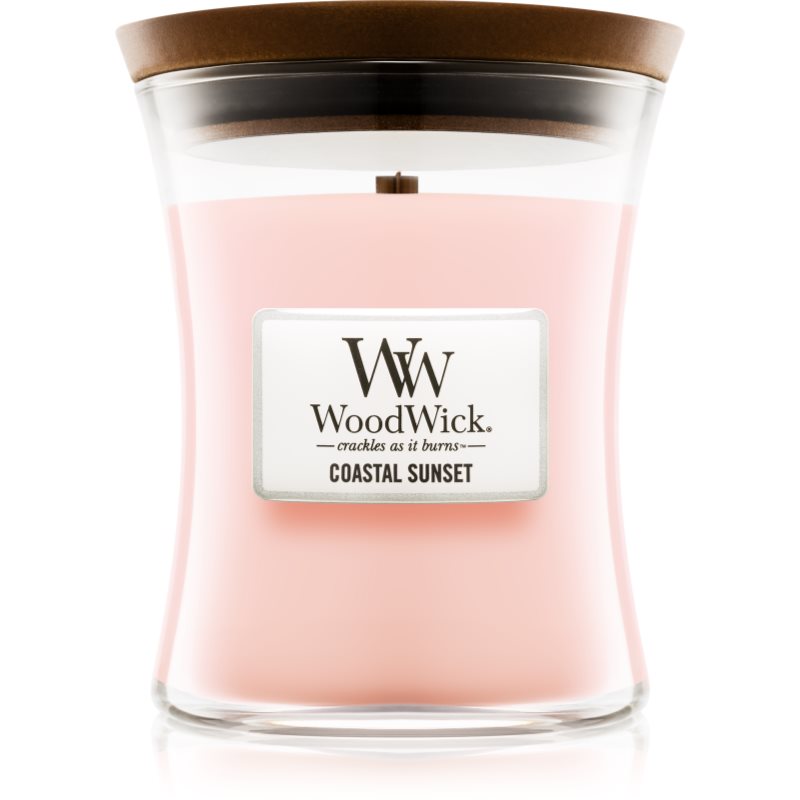 Woodwick Coastal Sunset lumânare parfumată cu fitil din lemn 275 g