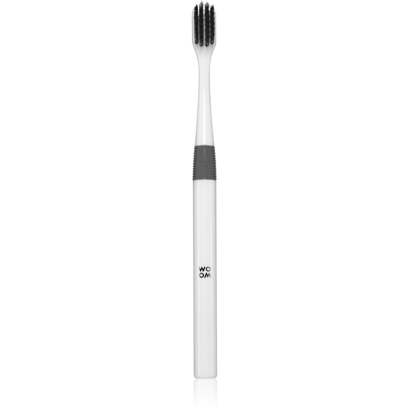 WOOM Toothbrush Charcoal Soft periuta de dinti cu carbune fin 1 buc