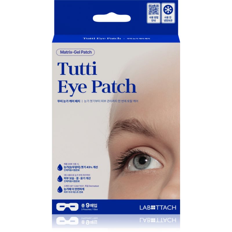 Wooshin Labottach Tutti Eye pernuțe din hidrogel cu efect regenerator pentru zona ochilor 9 buc